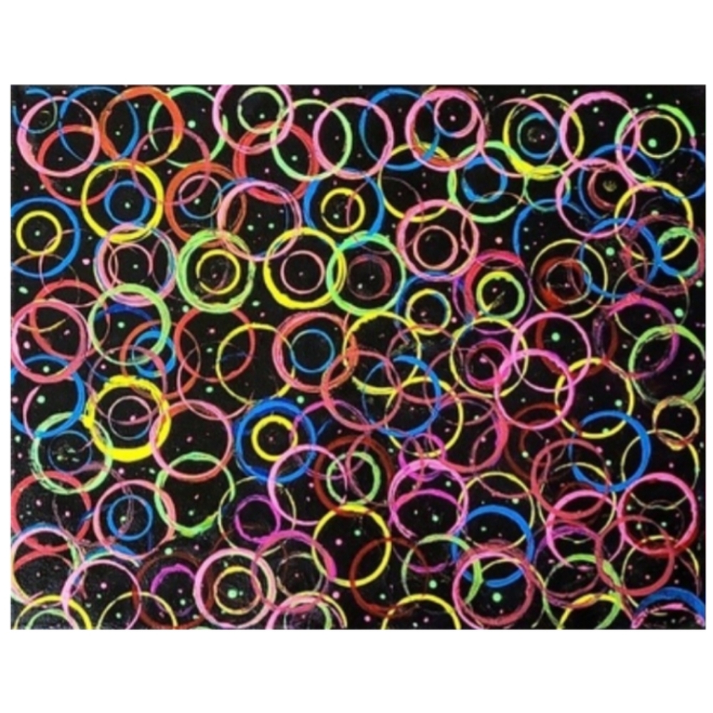 Hand Crafted Abstract Design 11x14 Inches Canvas Painting - Picture 3 of 4